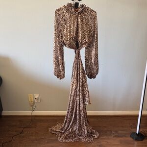 Leopard Print Long Dress